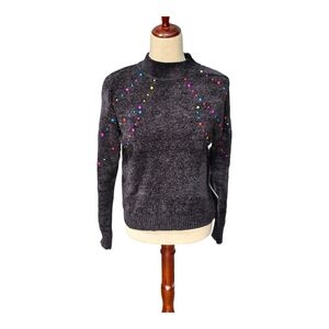 NEW NWT Deck The Halls With Glitz Mock Neck Sweater